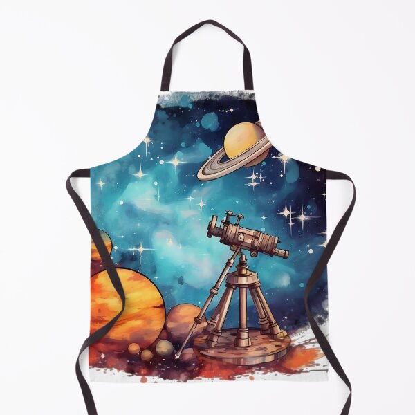 Item preview, Cosmic Telescope & Planets – Space Exploration Art designed and sold by Kruti Collection.