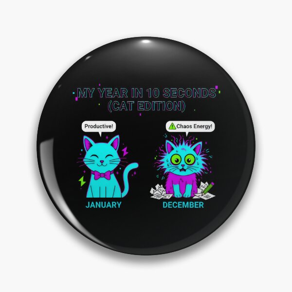 Item preview, My Year in 10 Seconds Cat Edition Chaos Energy Design designed and sold by SplashTastic.