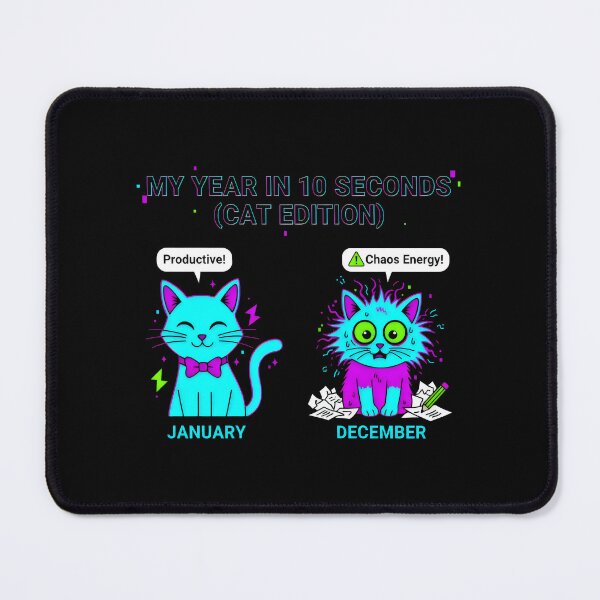 Item preview, My Year in 10 Seconds Cat Edition Chaos Energy Design designed and sold by SplashTastic.