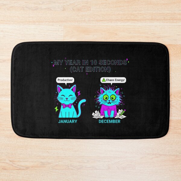 Item preview, My Year in 10 Seconds Cat Edition Chaos Energy Design designed and sold by SplashTastic.