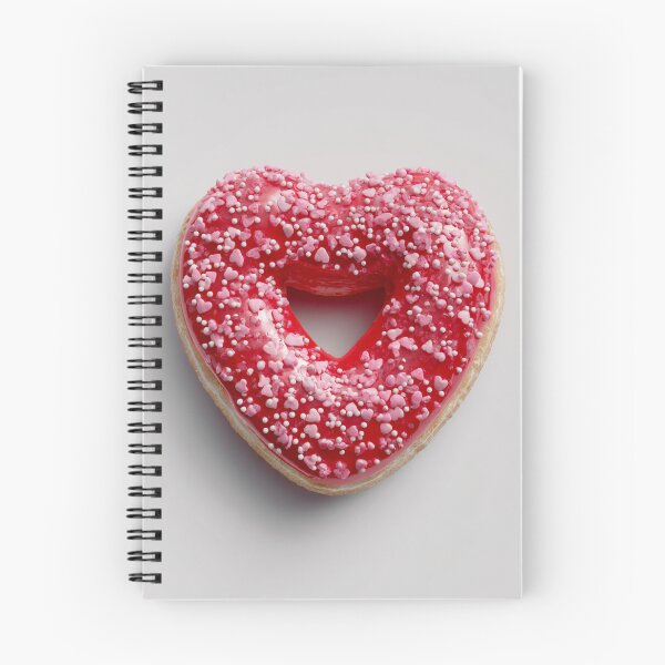 Item preview, Pink Heart Donut With White Sugar Sprinkles designed and sold by EL-Lebedenko.