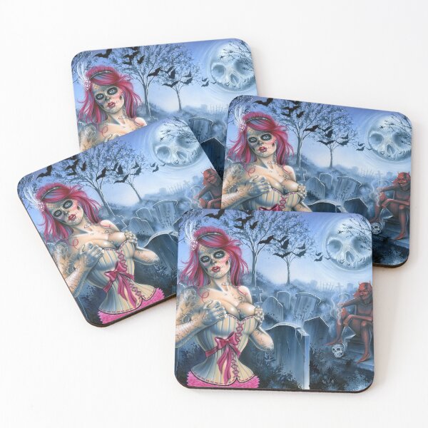 Item preview, Nocturnal Catrina in the Cemetery, Dance with the Devil designed and sold by Abbyss Lowbrow Art.