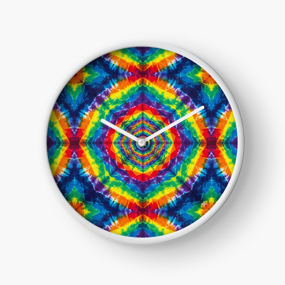 Peace Tye Dye wall clock