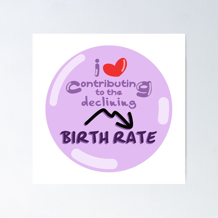 i love contributing to the declining birth rate Sticker