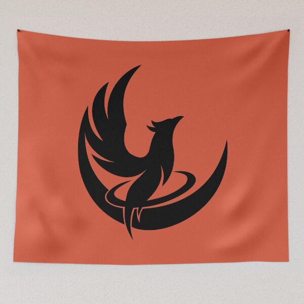 Item preview, Phoenix Rising Crescent – Cosmic Rebellion Emblem - Black designed and sold by VoglR.