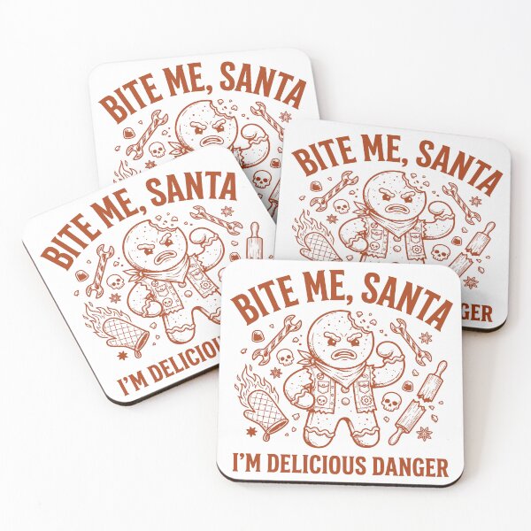 Item preview, Burnt Orange Gingerbread Punk Vector Illustration for Holiday Humor designed and sold by DiNata.