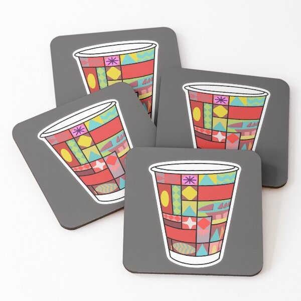 Item preview, Free Water Cup Sticker | Geometric Park Cup Design designed and sold by annebmeadows.