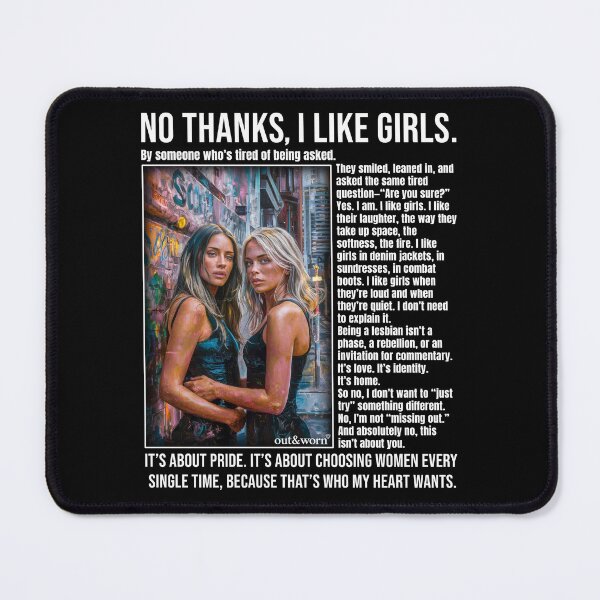 Item preview, No Thanks I Like Girls - Article Style Lesbian Design designed and sold by outandworn.