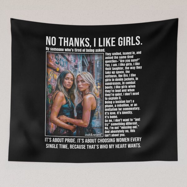 Item preview, No Thanks I Like Girls - Article Style Lesbian Design designed and sold by outandworn.