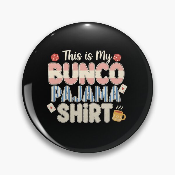 Item preview, Bunco Pajama Shirt Design, Cute Bunco Game Night Tee, Striped Appliqué Lettering Bunco Gift, Cozy Dice & Cards Graphic designed and sold by Kukiishop.