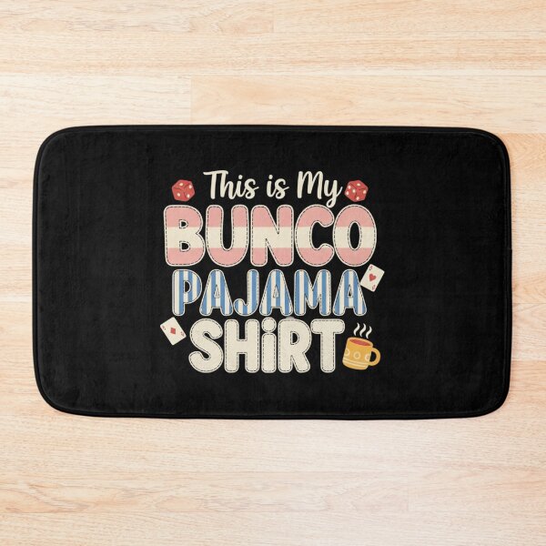 Item preview, Bunco Pajama Shirt Design, Cute Bunco Game Night Tee, Striped Appliqué Lettering Bunco Gift, Cozy Dice & Cards Graphic designed and sold by Kukiishop.