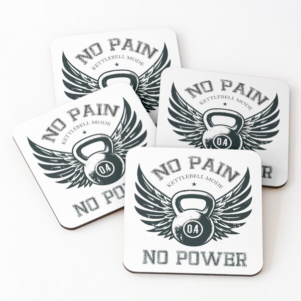 Item preview, No Pain No Power  Kettlebell Mode Training  Winged Kettlebell Fitness Design designed and sold by Design-Pro-21.