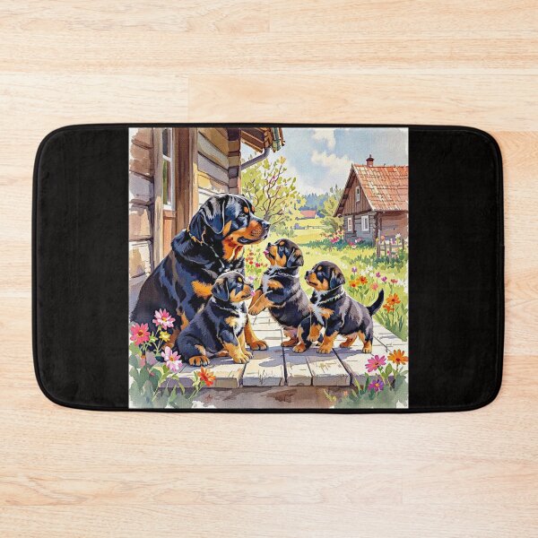 Item preview, Rottweiller on the porch with Puppies#5 designed and sold by Helios Be. Lavsh.