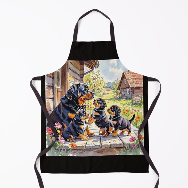 Item preview, Rottweiller on the porch with Puppies#5 designed and sold by Helios Be. Lavsh.