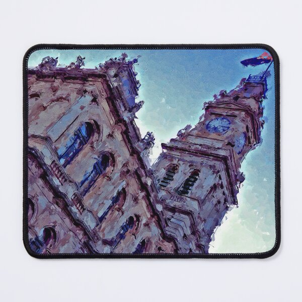 Item preview, Impressionist Painting of The Bendigo Town Hall at Sunrise - Bendigo, Victoria, Australia designed and sold by Steven Jodoin.