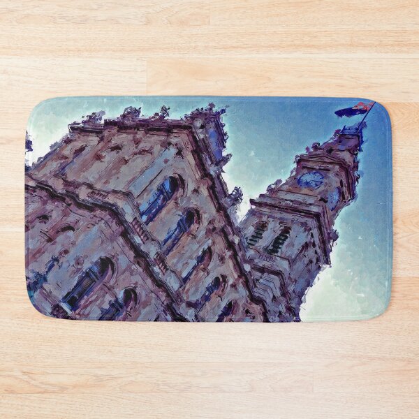 Item preview, Impressionist Painting of The Bendigo Town Hall at Sunrise - Bendigo, Victoria, Australia designed and sold by Steven Jodoin.