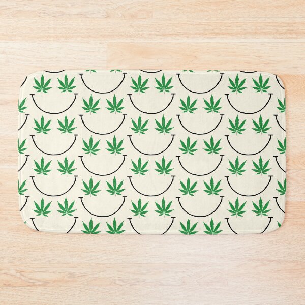 Item preview, Stoner Smiley With Weed Leaf Eyes – Funny Cannabis Face Art designed and sold by Cannaxes Studio.