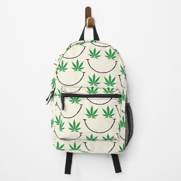 Item preview, Stoner Smiley With Weed Leaf Eyes – Funny Cannabis Face Art designed and sold by Cannaxes Studio.