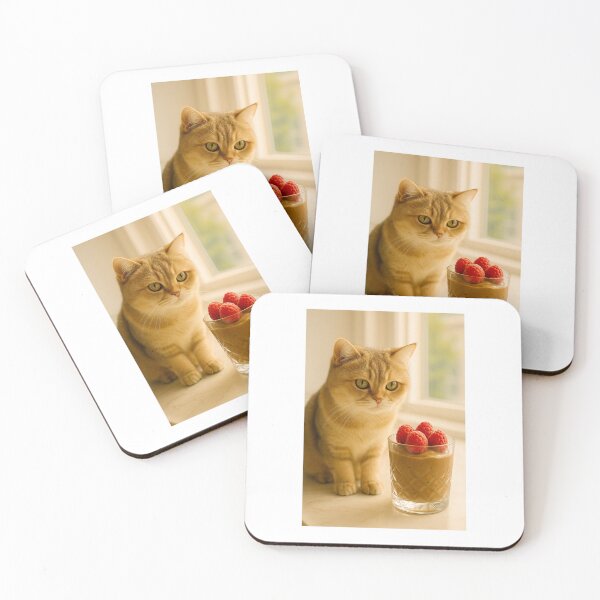 Item preview, Golden Dessert Moment with Diuss – Lux Feline Portrait designed and sold by LovelyCatGalaxy.