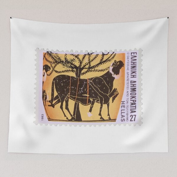 Aperçu de l'œuvre Timbre-poste vintage Hellas Bull créée et vendue par red-amber65.