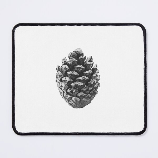 Item preview, Pinecone ink and watercolor art - Black and White version designed and sold by AquarellChill.