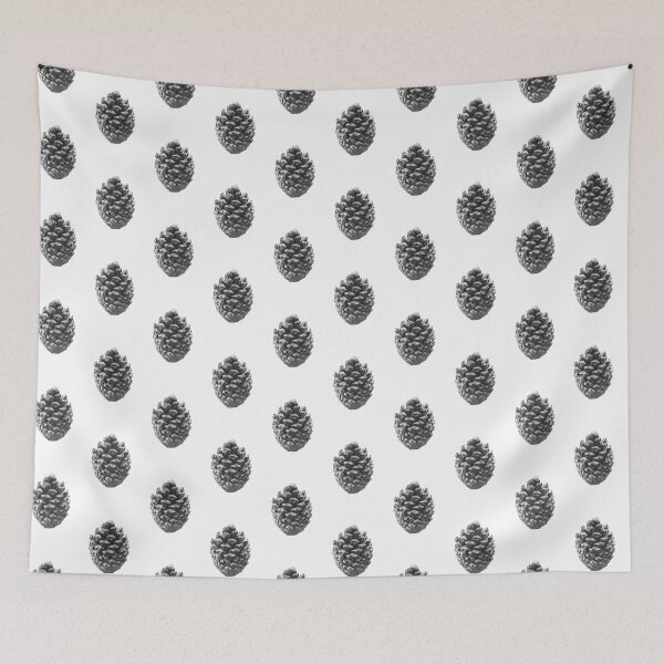 Item preview, Pinecone ink and watercolor art - Black and White version designed and sold by AquarellChill.