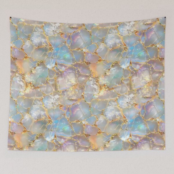 Item preview, Iridescent pastel and gold opal gemstone  designed and sold by FatBirdie.