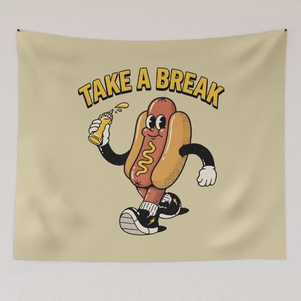 Item preview, Retro Lunch Break: The Mustard Stroll designed and sold by AwesomeBeyondLimits.