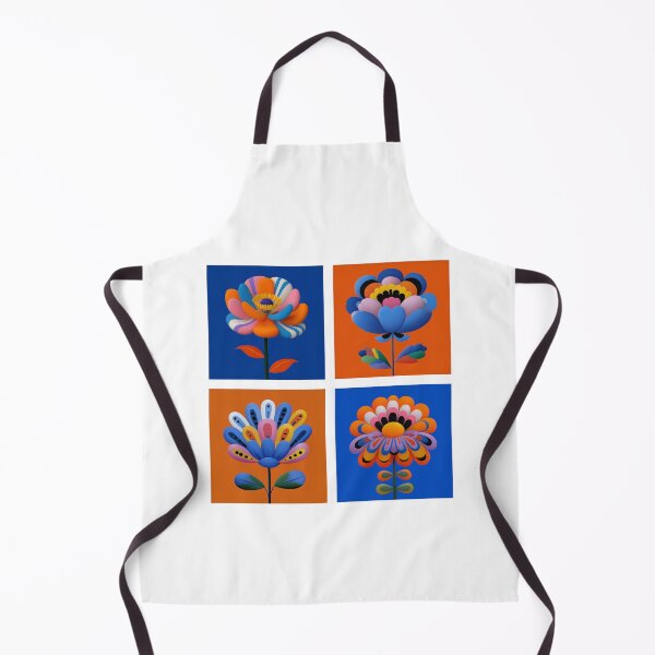 Item preview, 2x2 Four Vibrant Abstract Flowers designed and sold by nikoart001.