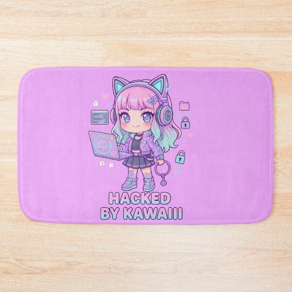 Item preview, Kawaii Neko Tech Hacker Girl designed and sold by FlowPrintStudio.