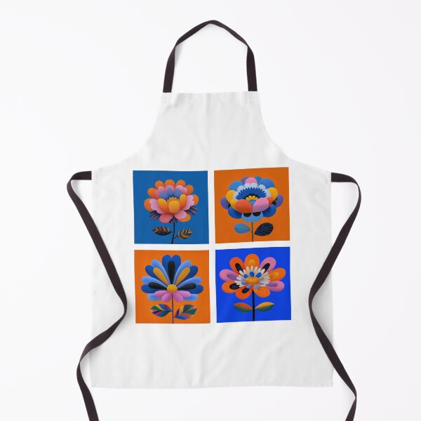 Item preview, 2x2 Vibrant Geometric Flowers on Colored Background designed and sold by nikoart001.