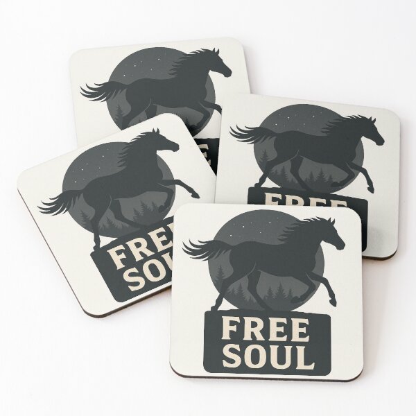 Item preview, Free Soul – Running Horse Moonlit Forest Design designed and sold by MIArt Studio.