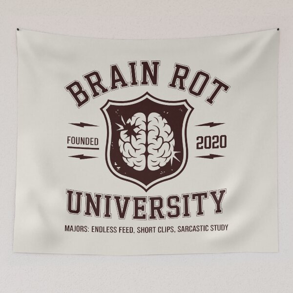 Item preview, Brain Rot University Endless Feed Short Clips Sarcastic Study Design designed and sold by SplashTastic.