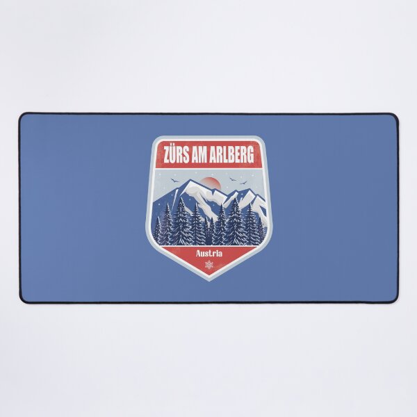 Item preview, Zürs am Arlberg Austria – Snowy Mountain Winter Badge designed and sold by CynthiaGraphics.