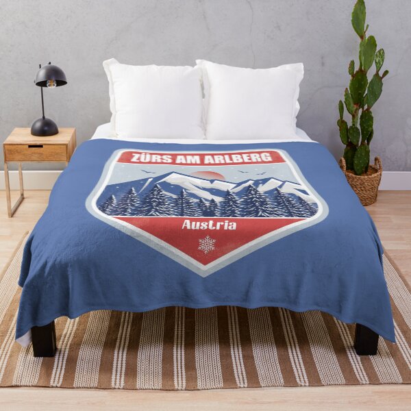 Item preview, Zürs am Arlberg Austria – Snowy Mountain Winter Badge designed and sold by CynthiaGraphics.