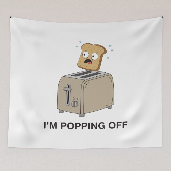 Item preview, Funny Toaster Sticker | I'm Popping Off Morning Chaos Decal designed and sold by STEAM & DREAM.