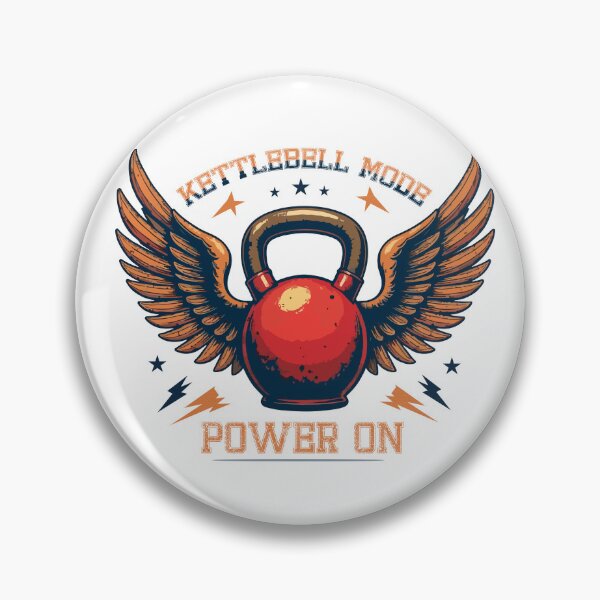 Item preview, Kettlebell Mode Power On  Winged Kettlebell Fitness Motivation Design designed and sold by Design-Pro-21.