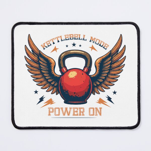 Item preview, Kettlebell Mode Power On Winged Kettlebell Fitness Motivation Design designed and sold by Design-Pro-21.