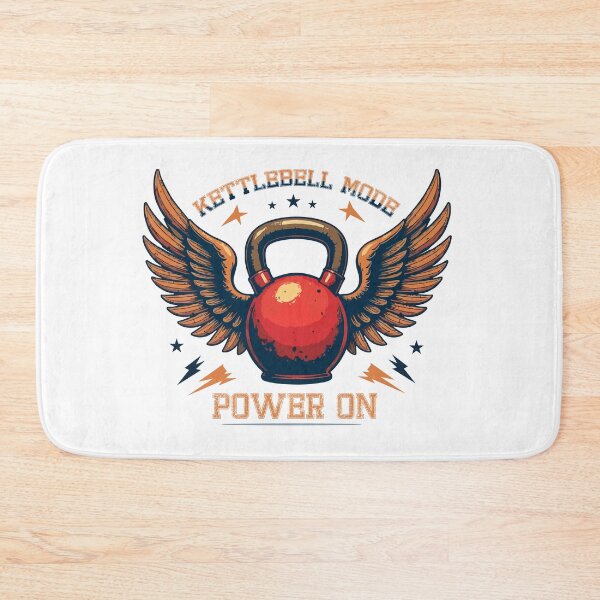 Item preview, Kettlebell Mode Power On  Winged Kettlebell Fitness Motivation Design designed and sold by Design-Pro-21.