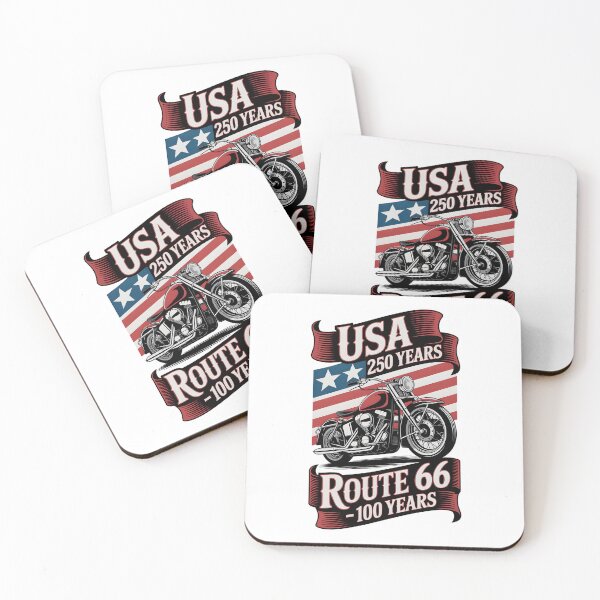 Item preview, Celebrating Two Iconic American Milestones - 100 Years of Route 66 and 250 Years of USA  Anniversaries  designed and sold by MimsTees.