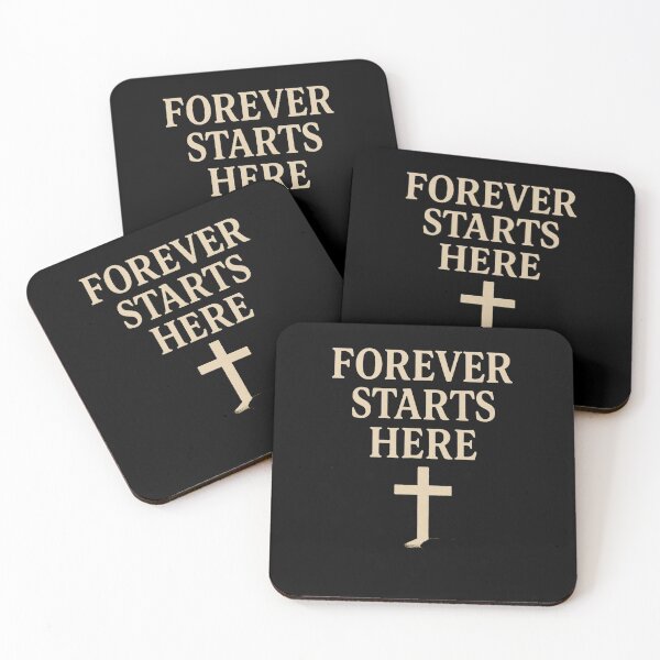Item preview, Forever Starts Here Christian Cross – Minimal Faith Typography Design designed and sold by astersgraphics.
