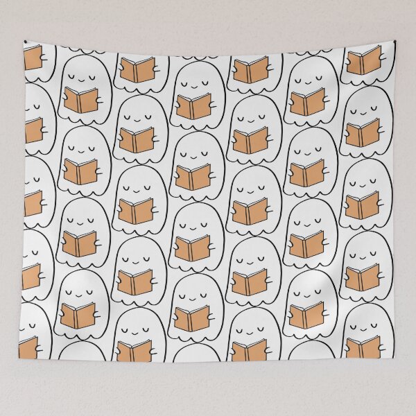 Item preview, Soft Pumpkin Ghost Reading – Autumn Cozy Book designed and sold by Cannaxes Studio.