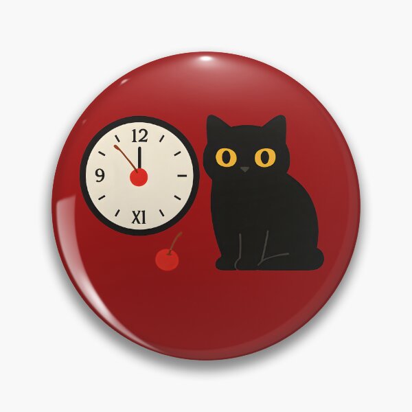 Item preview, New Year, Same Cherry – Midnight Cherry Countdown Cat designed and sold by InNyutLab.
