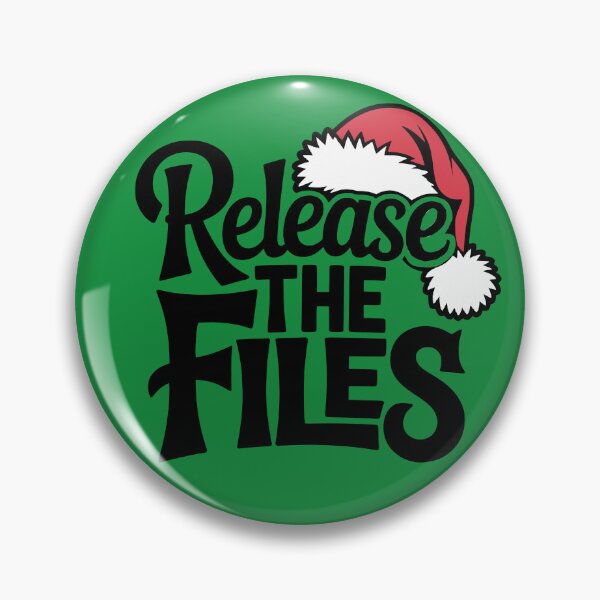 Item preview, RELEASE THE FILES – Christmas Santa Hat Political Satire Design designed and sold by The People’s Punchline.
