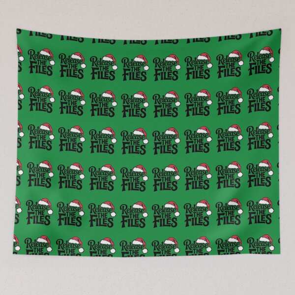 Item preview, RELEASE THE FILES – Christmas Santa Hat Political Satire Design designed and sold by The People’s Punchline.
