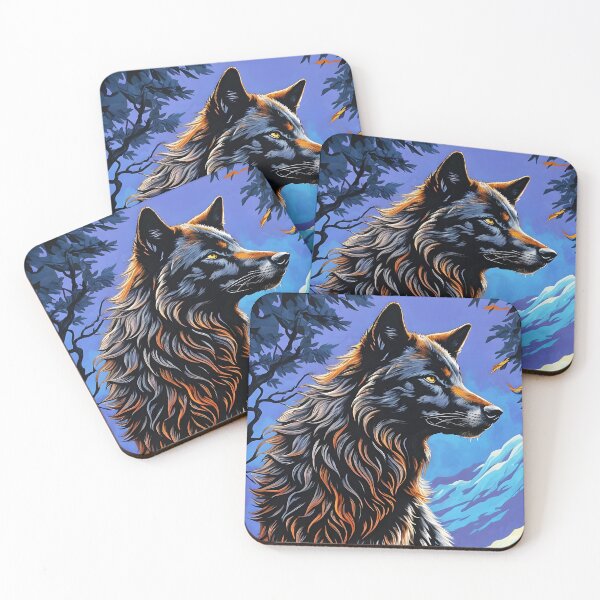 Item preview, Black and Bronze Wolf, Ai Generated Art  designed and sold by ACC .