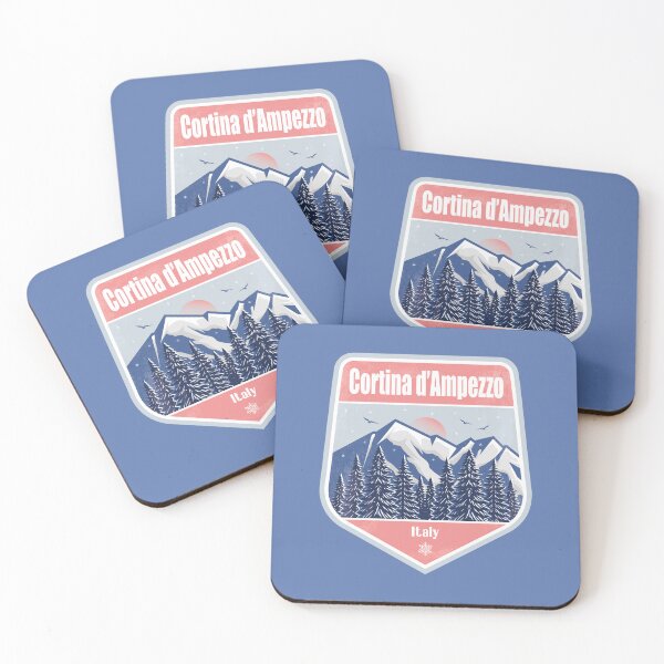 Item preview, Cortina d’Ampezzo Italy – Snowy Mountain Winter Badge designed and sold by CynthiaGraphics.