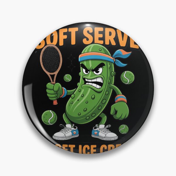 Item preview, Pickleball Lover Pun With a Pickle Playing Pickle Ball  designed and sold by lilLilaBatArt.