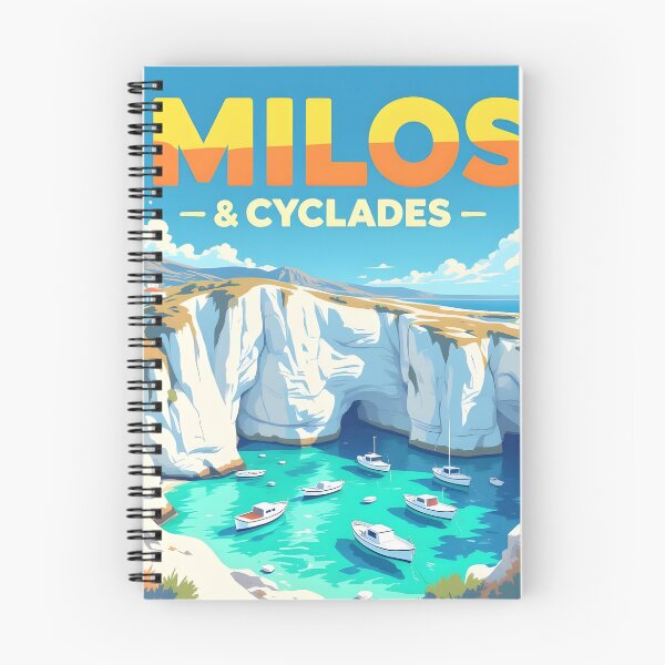 Item preview, Milos, Cyclades, Greece: Vintage-Style Painterly Travel Poster designed and sold by LSVart.