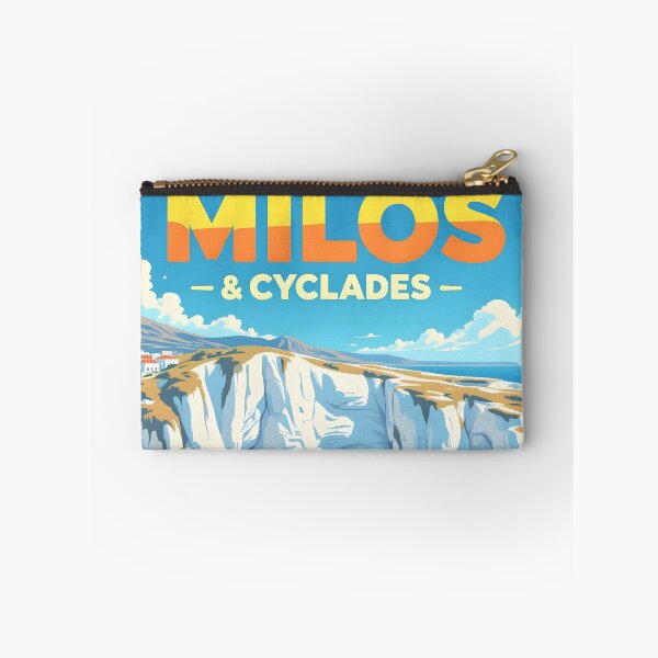 Item preview, Milos, Cyclades, Greece: Vintage-Style Painterly Travel Poster designed and sold by LSVart.